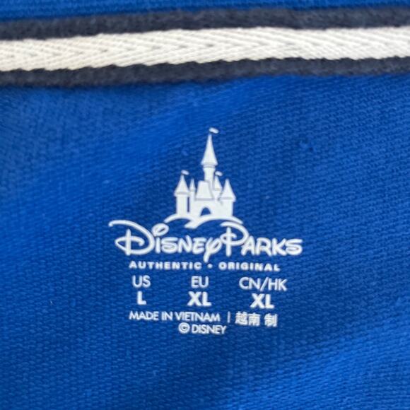 Disney Parks Mickey Mouse Stars Blue Lightweight Sweatshirt Size Large Patriotic - Picture 3 of 7